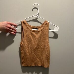 Brown Sleeveless Top